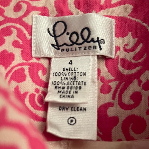 LILLY PULITER pink and white clueless preppy barbie office siren jacket size 4 - Picture 10 of 11